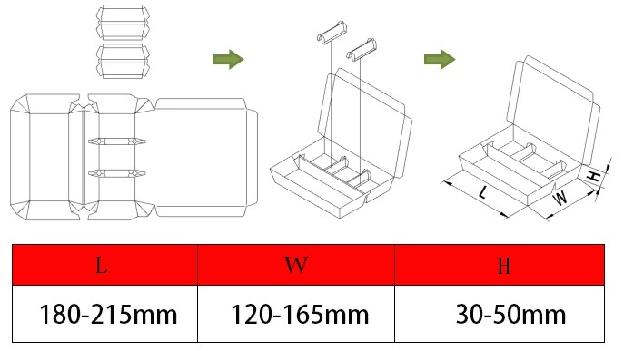Máquina formadora de fiambreras de papel con compartimentos automáticos